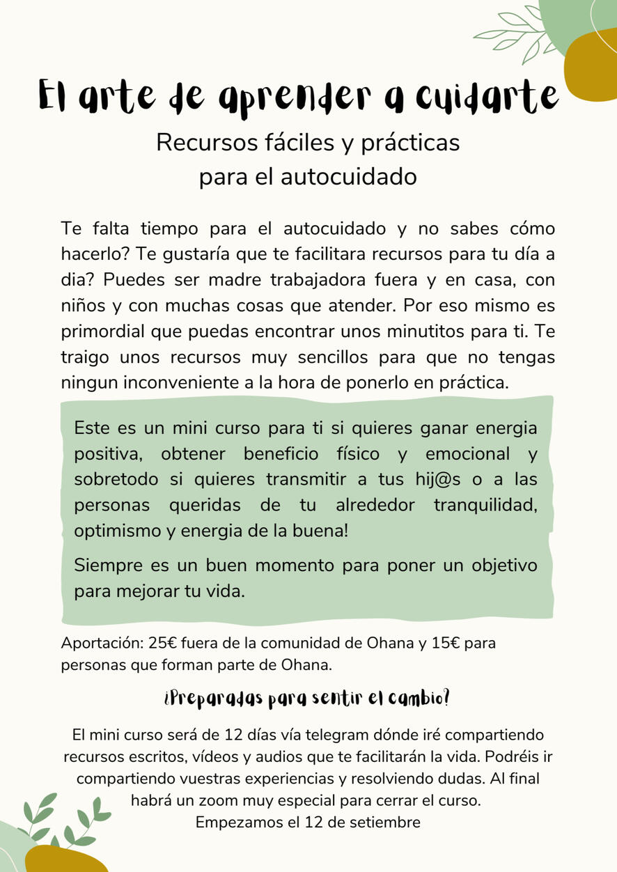 El arte de aprender a cuidarte